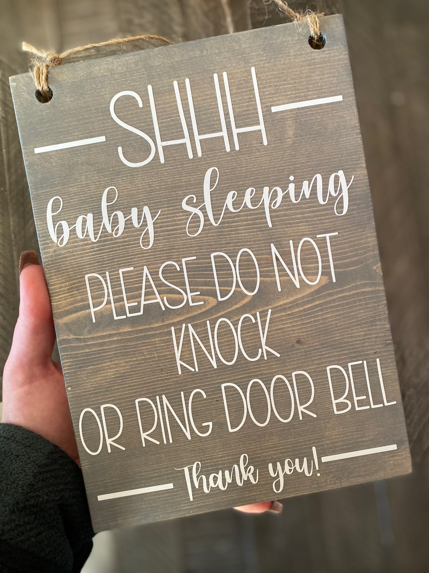 No Soliciting - baby sleeping