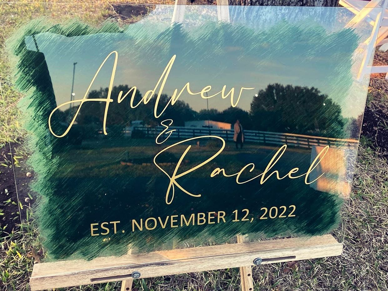 Acrylic Wedding Sign