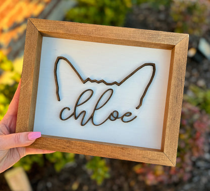 3D Pet Portrait Sign