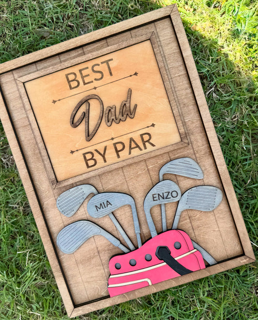 Best Dad by Par sign
