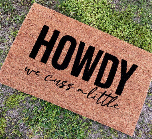 Howdy We Cuss Doormat