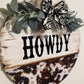 Howdy Cow Print Door Hanger