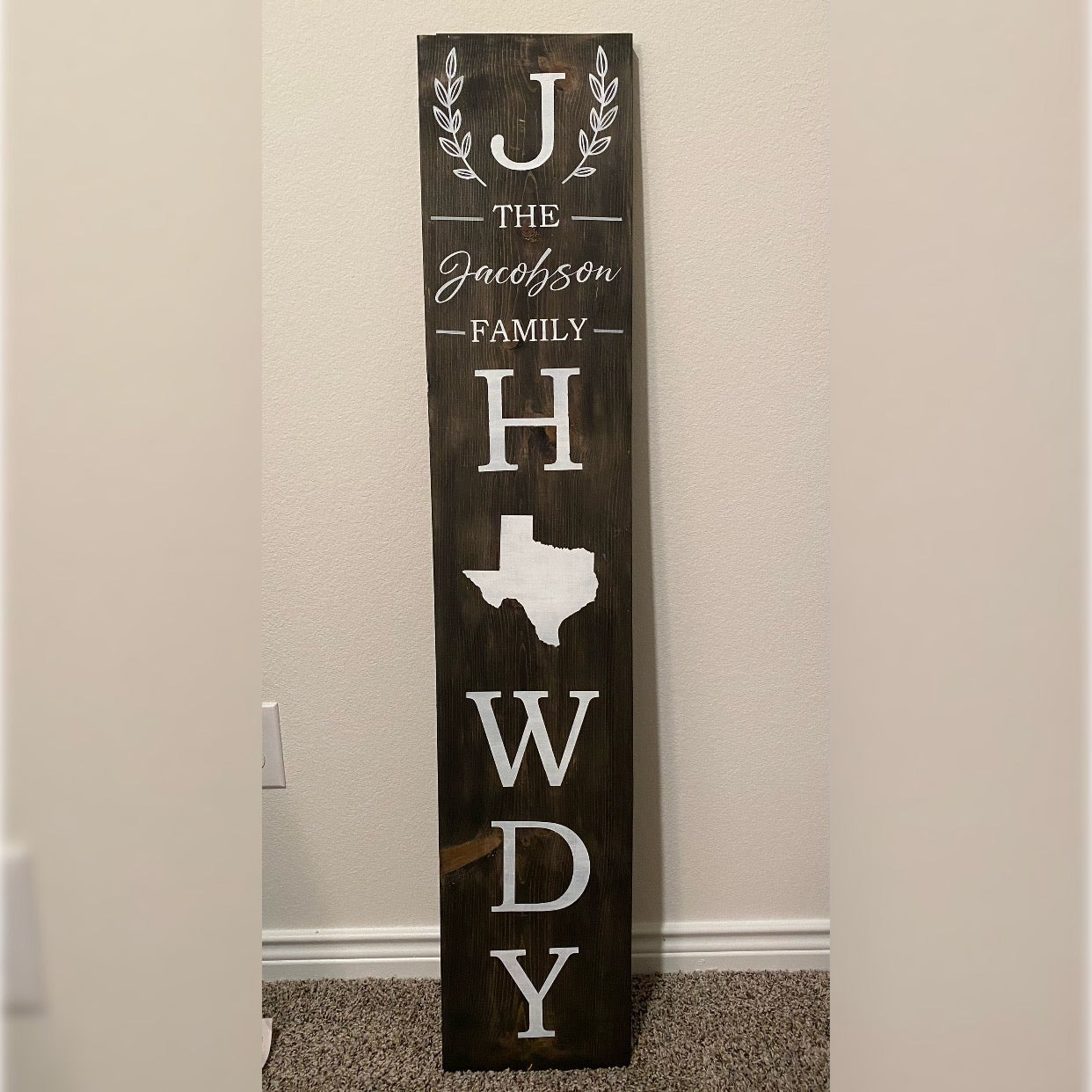 Custom Name Door Leaner