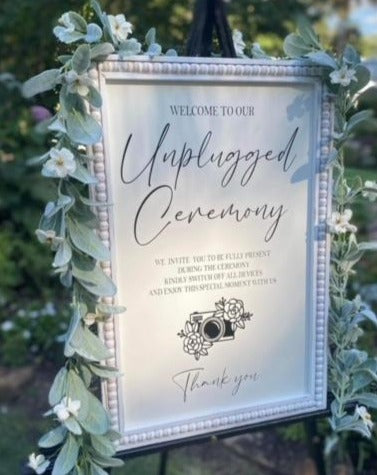 Unplugged Wedding Sign