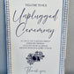 Unplugged Wedding Sign