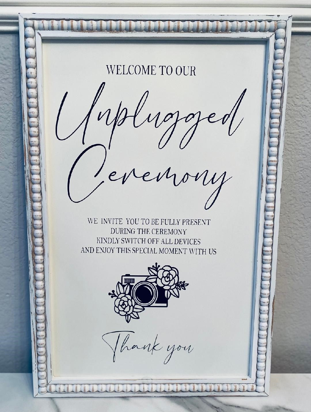 Unplugged Wedding Sign